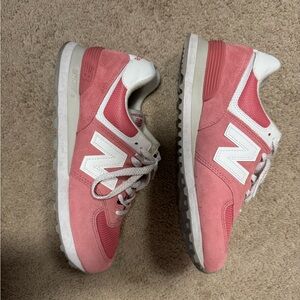 Pink New Balance 574 Sneakers
